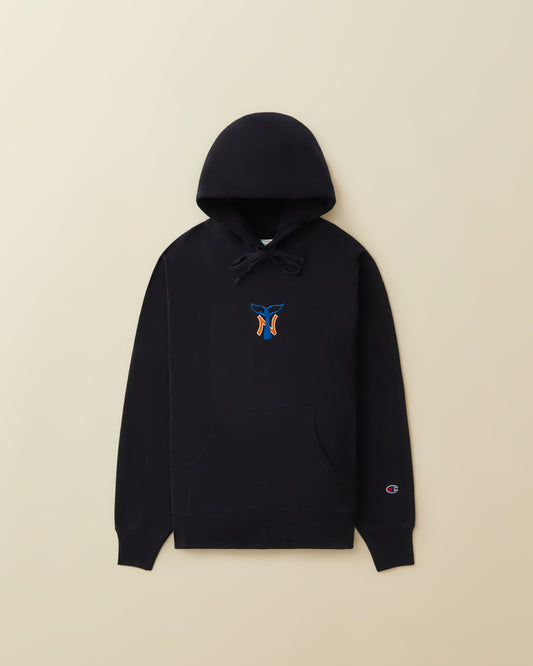 NY Whale Tail Hoodie - ( navy )