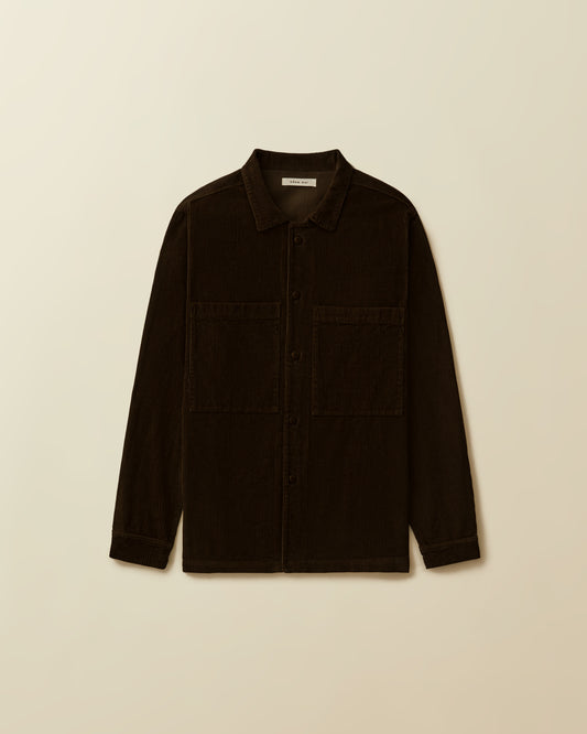 Corduroy 2 Pocket Shirt Jacket ( Faded Black )
