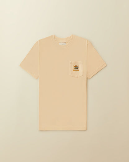 Woven Label Pocket Tees -  ( natural )