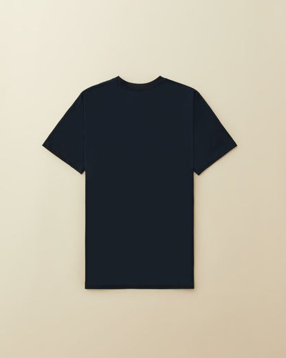 Woven Label Pocket Tees -  ( navy )