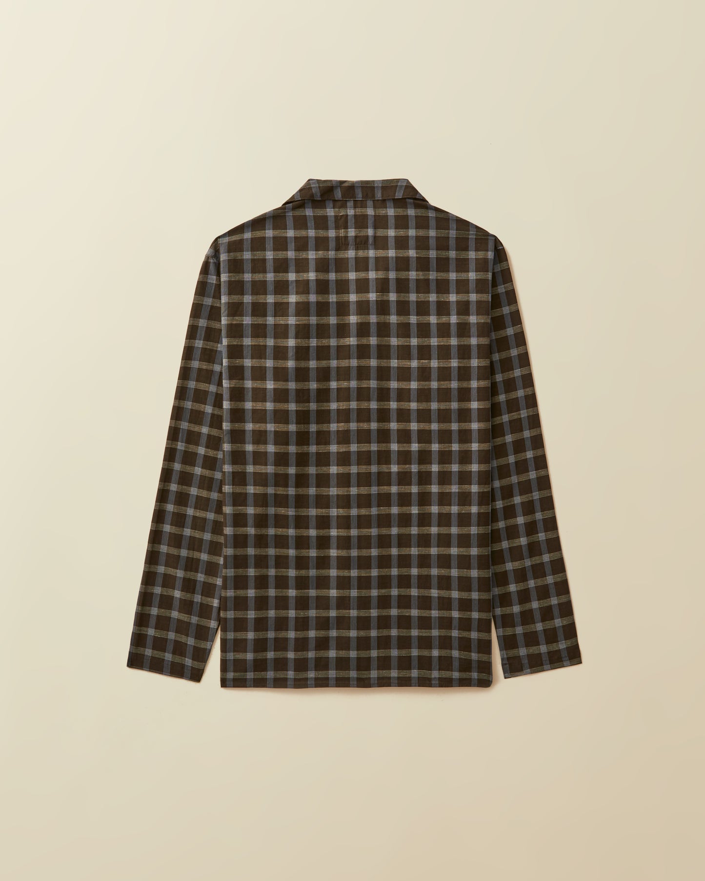 4 Pocket Plaid Shirt Jacket ( black )